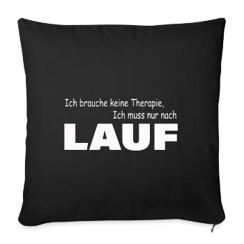 Therapie LAUF - Sofakissen mit Füllung 45 x 45 cm - Schwarz - Vorne