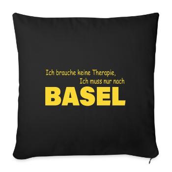 Therapie BASEL - Sofakissen mit Füllung 45 x 45 cm - Schwarz - Vorne