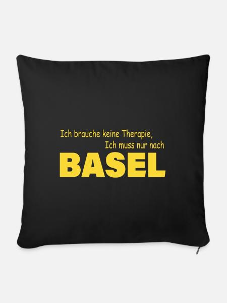 Therapie BASEL - Sofakissen mit Füllung 45 x 45 cm - Schwarz