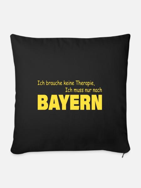 Therapie BAYERN - Sofakissen mit Füllung 45 x 45 cm - Schwarz