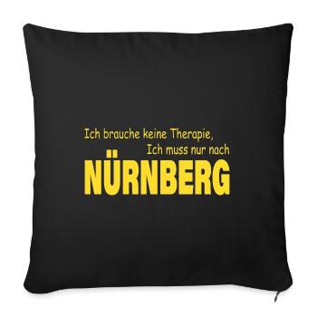Therapie NÜRNBERG - Sofakissen mit Füllung 45 x 45 cm - Schwarz - Vorne