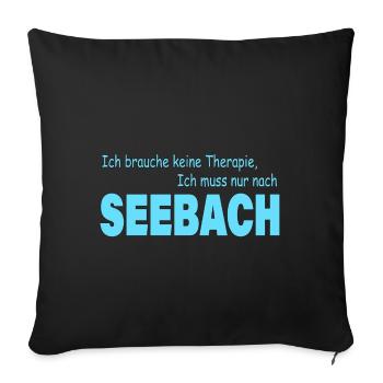 Therapie SEEBACH - Sofakissen mit Füllung 45 x 45 cm - Schwarz - Vorne