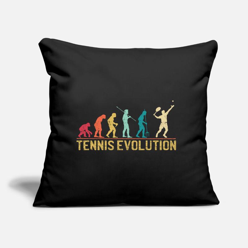 Tennis Evolution Evolution Conception graphique Coussin et housse de 45 x 45 cm