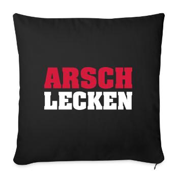 Arschlecken - Sofakissen mit Füllung 45 x 45 cm - Schwarz - Vorne