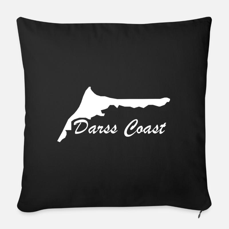 Darss Coast - Péninsule de Darss - Coussin et housse de 45 x 45 cm - noir