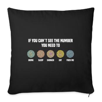 Numéros d’Ishihara - Fuck Me - Coussin et housse de 45 x 45 cm - noir - Devant