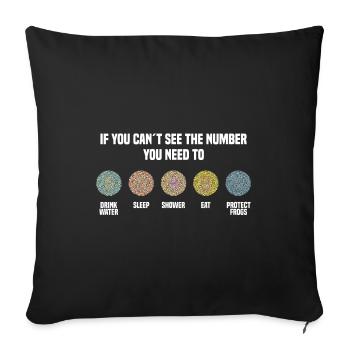 Ishihara Numbers - Protect Frogs - Sofakissen mit Füllung 45 x 45 cm - Schwarz - Vorne