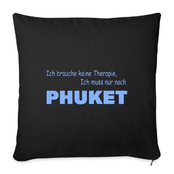 Therapie Phuket - Sofakissen mit Füllung 45 x 45 cm - Schwarz - Vorne
