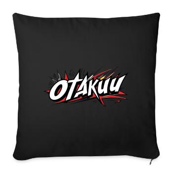 otaku anime manga cadeau - Coussin et housse de 45 x 45 cm - noir - Devant