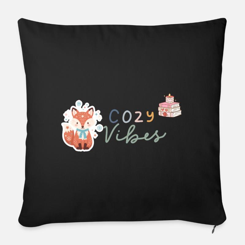 Cozy Vibes - Sofakissen mit Füllung 45 x 45 cm - Schwarz