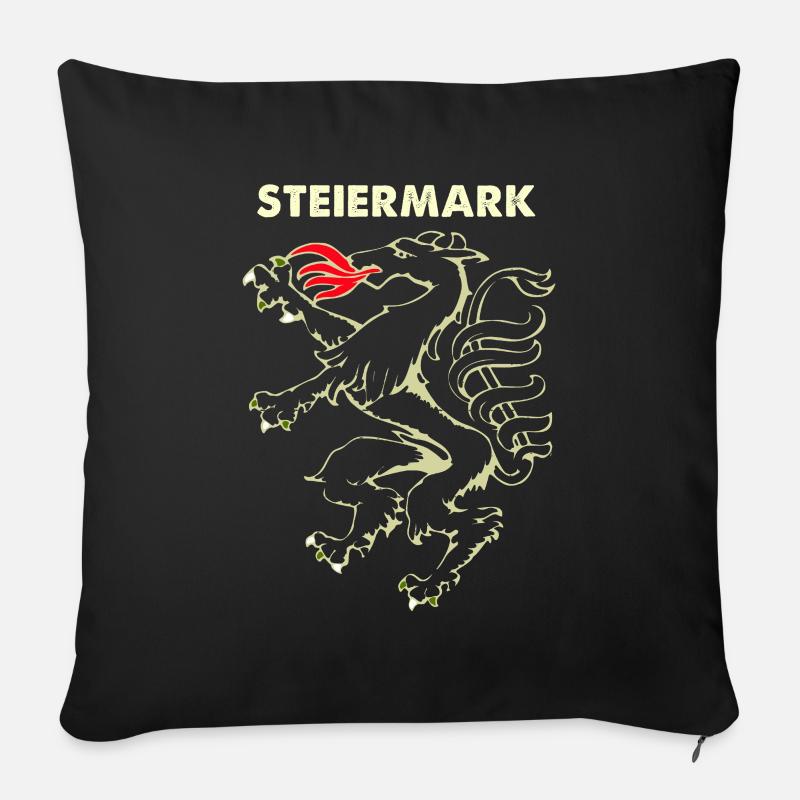 Steiermark - Sofakissen mit Füllung 45 x 45 cm - Schwarz