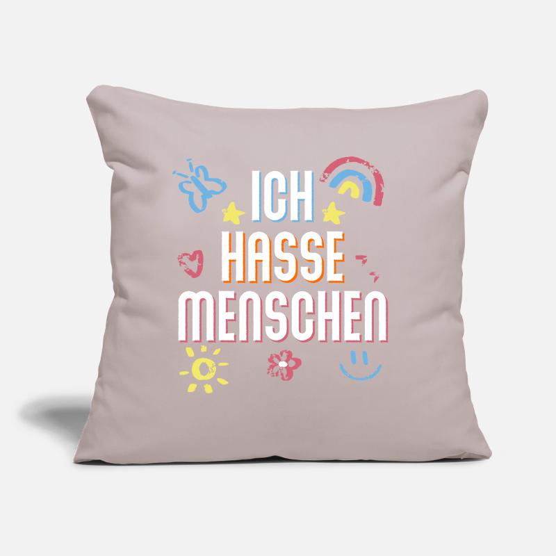 I HATE PEOPLE - Ich hasse Menschen - Geschenk Idee Sofakissen mit Füllung 45 x 45 cm
