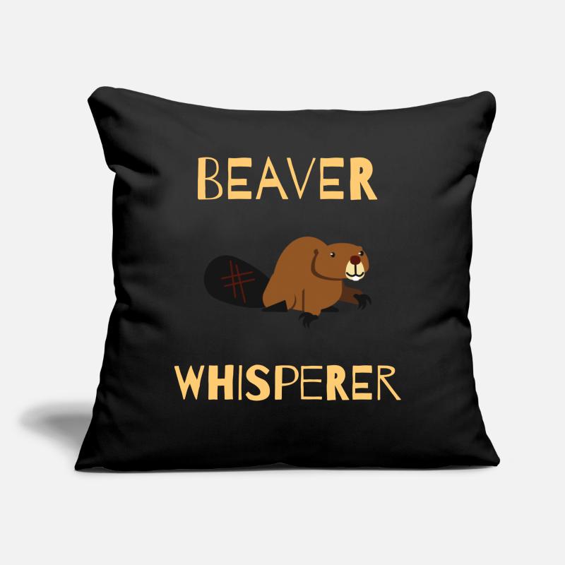 BEAVER: Beaver Whisperer Coussin et housse de 45 x 45 cm