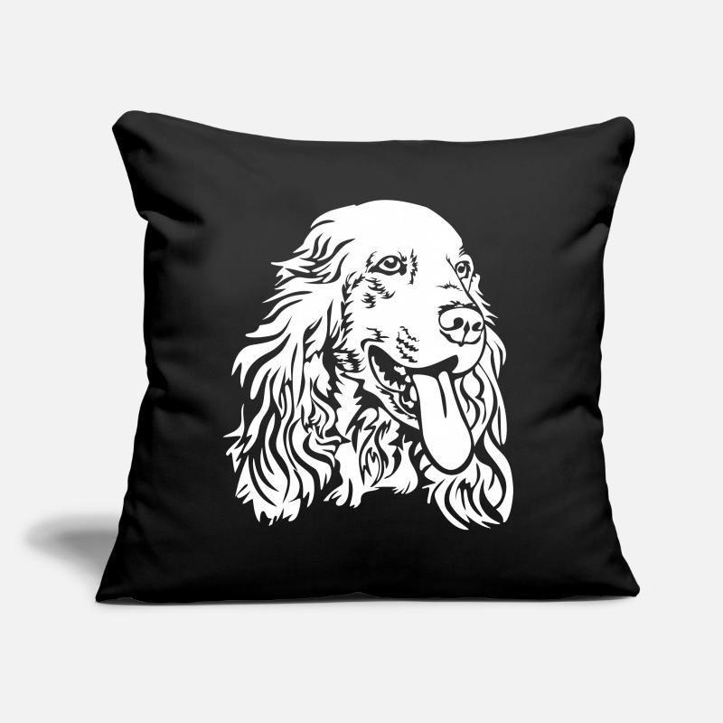 Cocker Spaniel Kopf "Black Edition" Sofakissen mit Füllung 45 x 45 cm