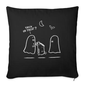 Des bonbons ou des bâtons - Coussin et housse de 45 x 45 cm - noir - Devant