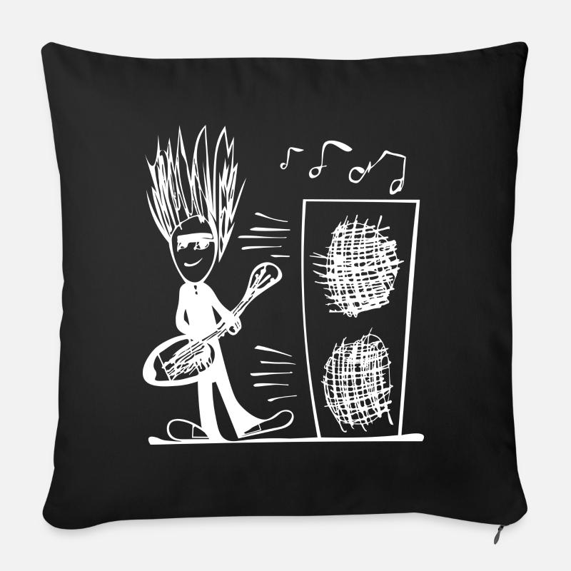 Gittarrist - Sofakissen mit Füllung 45 x 45 cm - Schwarz