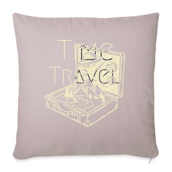Time (to) Travel - Surrealistic Traveller Artwork - Sofa pillow with filling 45cm x 45cm - light taupe - Front