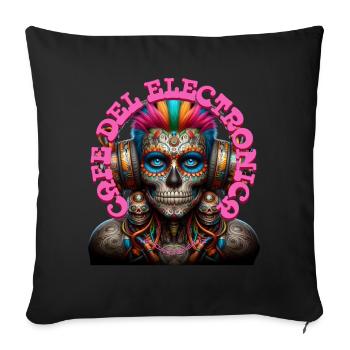 CAFE DEL ELECTRONICA - Cool Creature & Headphones! - Sofa pillow with filling 45cm x 45cm - black - Front