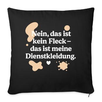 Das ist kein Fleck (weiß & beige) - Sofakissen mit Füllung 45 x 45 cm - Schwarz - Vorne