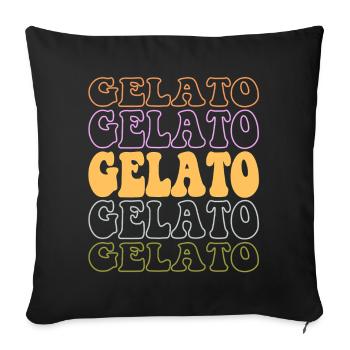 Gelato Eiskrem - Sofa pillow with filling 45cm x 45cm - black - Front
