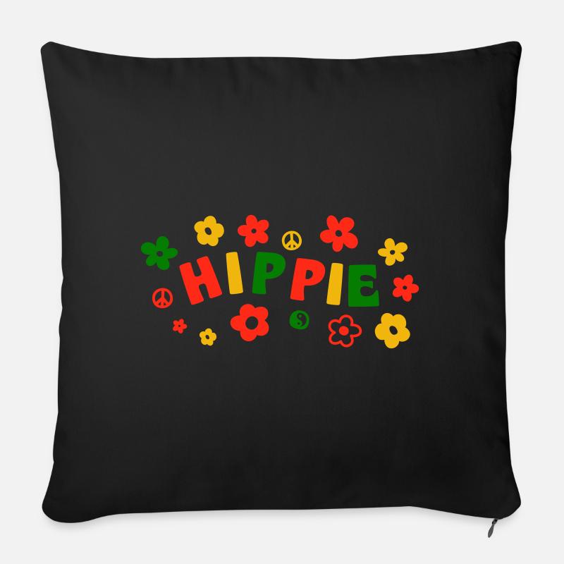 Hippy - Sofa pillow with filling 45cm x 45cm - black