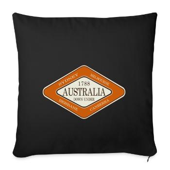 AUSTRALIA 1788 DOWN UNDER - Sofa pillow with filling 45cm x 45cm - black - Front