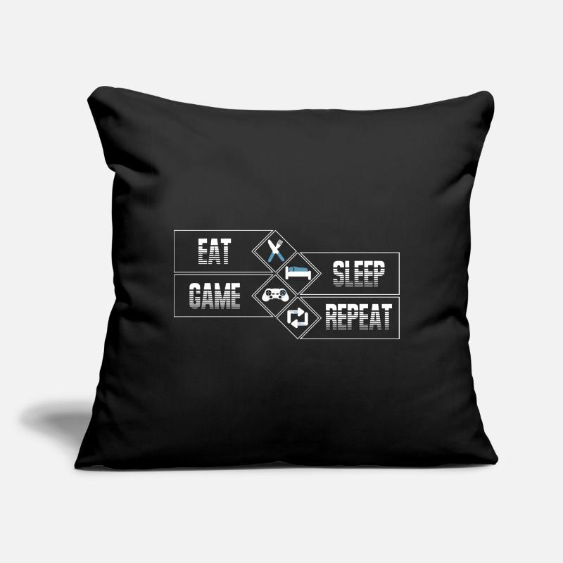 PC Gaming - Eat Sleep Game Repeat Sofakissen mit Füllung 45 x 45 cm