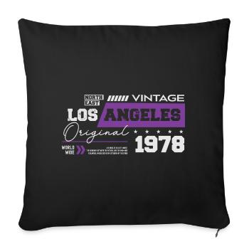 1978 Vintage Born Legend 46 Birthday - Sofa pillow with filling 45cm x 45cm - black - Front