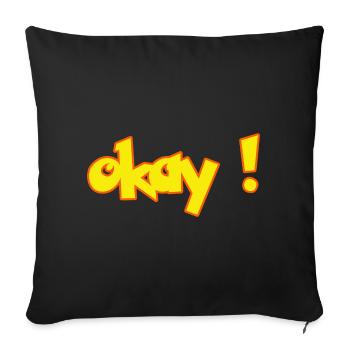 OK - Sofa pillow with filling 45cm x 45cm - black - Front