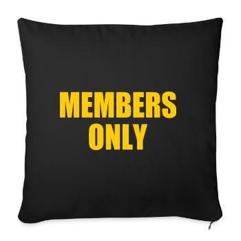 Members only - Coussin et housse de 45 x 45 cm - noir - Devant