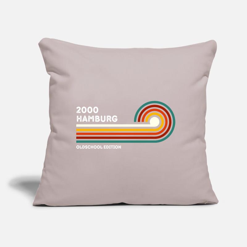 Hamburg Retro Shirt 2000 Zip Code Souvenir Zip Code Sofa pillow with filling 45cm x 45cm