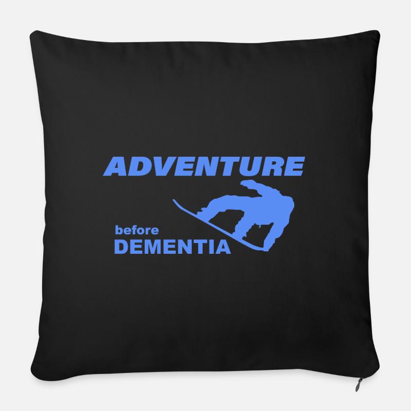 AVENTURE DE SNOWBOARD - Coussin et housse de 45 x 45 cm - noir