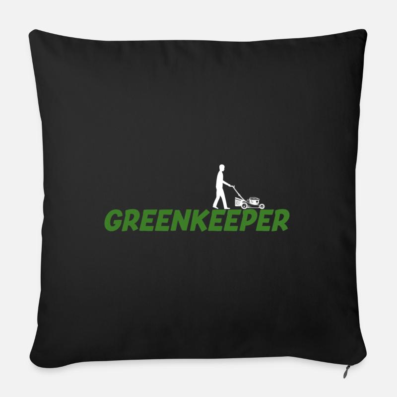 Greenkeeper Rasenmäher Gärtner Geschenkidee - Sofakissen mit Füllung 45 x 45 cm - Schwarz