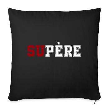 Supère - Coussin et housse de 45 x 45 cm - noir - Devant