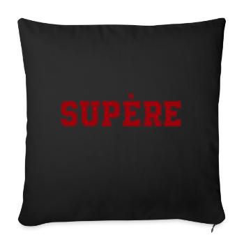 Supère - Coussin et housse de 45 x 45 cm - noir - Devant