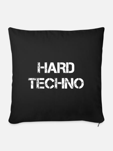 Hard Techno - Sofakissen mit Füllung 45 x 45 cm - Schwarz