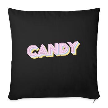 Bonbon - Coussin et housse de 45 x 45 cm - noir - Devant