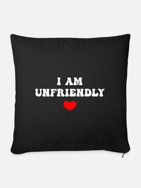 I Am Unfriendly - Sofakissen mit Füllung 45 x 45 cm - Schwarz