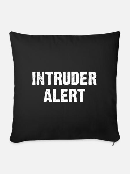 Intruder Alert - Sofakissen mit Füllung 45 x 45 cm - Schwarz