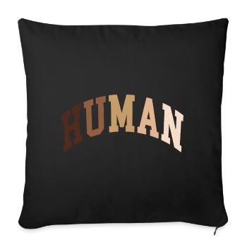Human Human African - Sofa pillow with filling 45cm x 45cm - black - Front