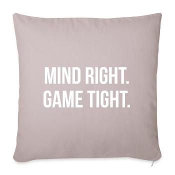MIND RIGHT. GAME TIGHT. | Greyline Official - Sofa pillow with filling 45cm x 45cm - light taupe - Front