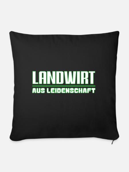 Landwirt aus Leidenschaft - Sofakissen mit Füllung 45 x 45 cm - Schwarz