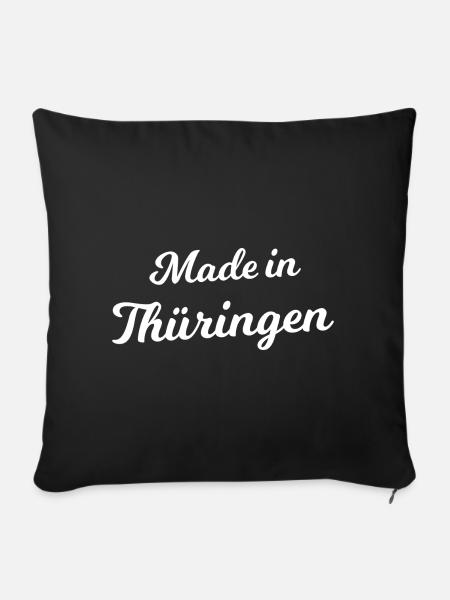 Made in Thüringen - Sofakissen mit Füllung 45 x 45 cm - Schwarz