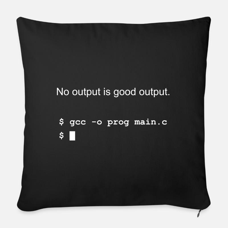 Pas de sortie est une bonne sortie - Coussin et housse de 45 x 45 cm - noir