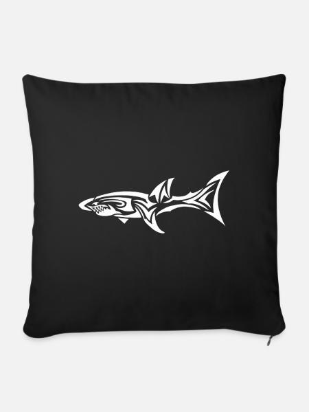 Hai w - Sofakissen mit Füllung 45 x 45 cm - Schwarz