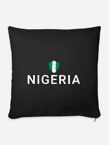 Nigeria - Sofakissen mit Füllung 45 x 45 cm - Schwarz