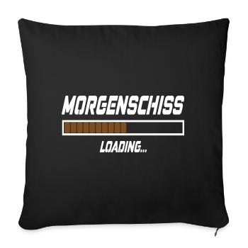 Morgenschiss Loading... - Sofakissen mit Füllung 45 x 45 cm - Schwarz - Vorne