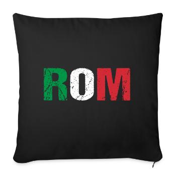 Rom Hauptstadt Italien - Sofakissen mit Füllung 45 x 45 cm - Schwarz - Vorne