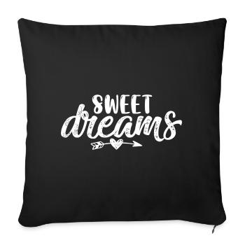 Sweet Dreams - Süße Träume - Sofa pillow with filling 45cm x 45cm - black - Front