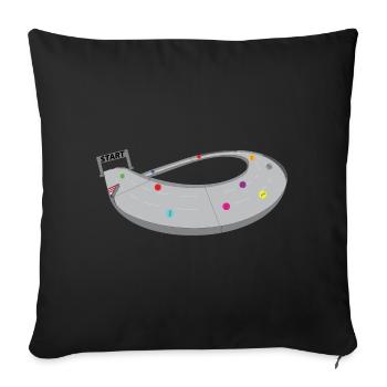 MARBLE RUN - Sofa pillow with filling 45cm x 45cm - black - Front